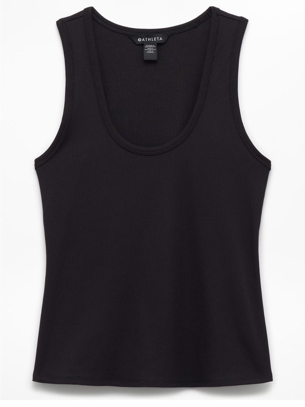 NWT Athleta Black Signature Rib Scoop Tank